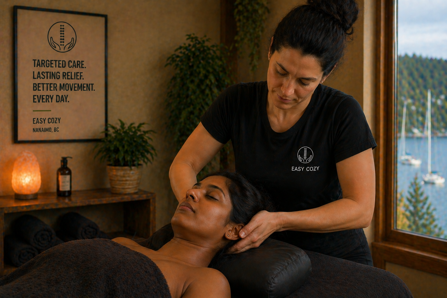 persistent neck pain massage treatment Easy Cozy Nanaimo