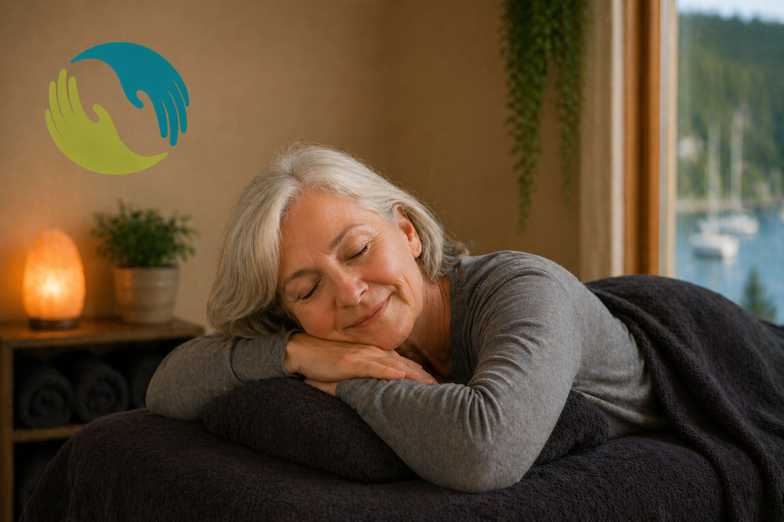 senior back pain massage acupressure Nanaimo Easy Cozy