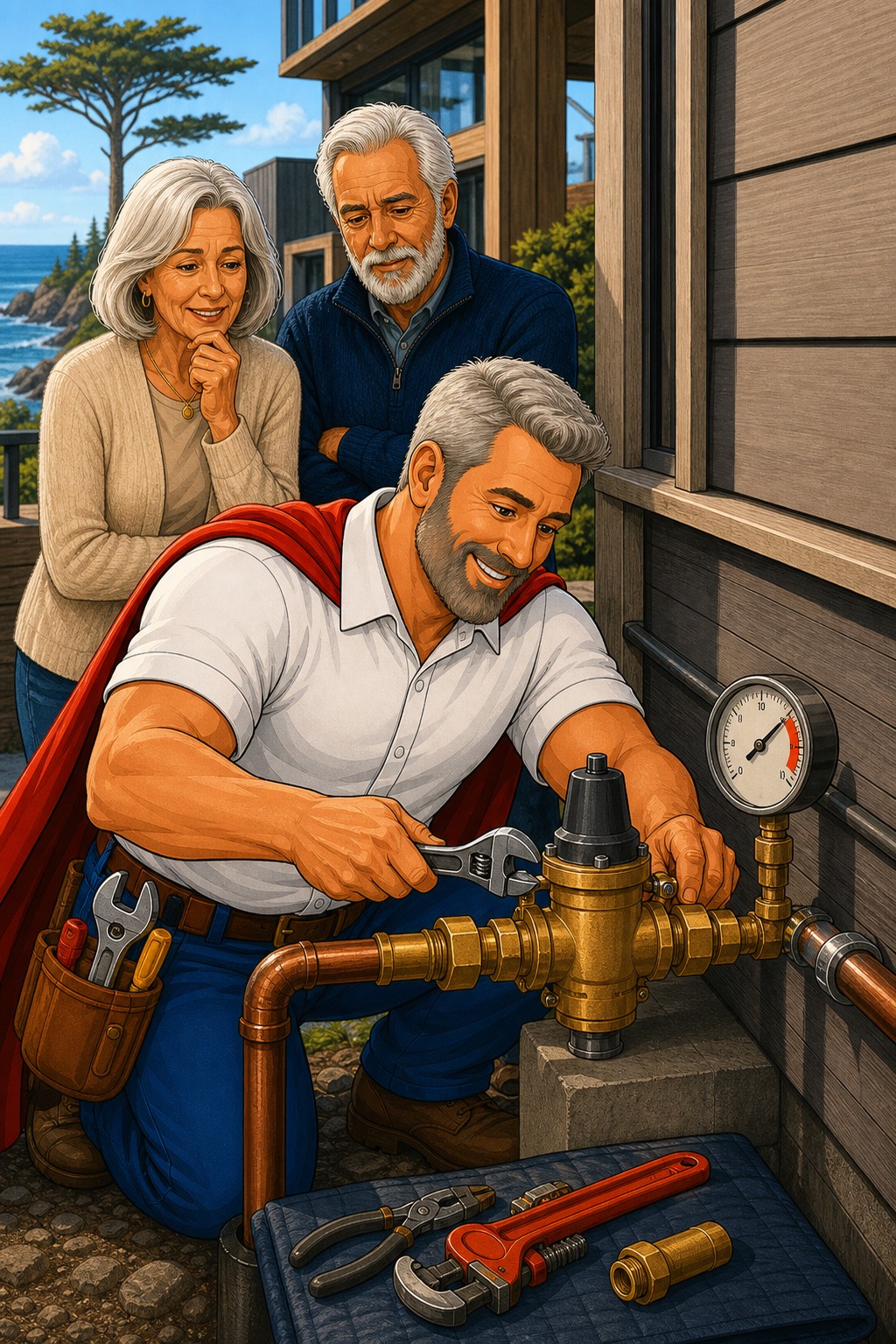 Ian handling Water Pressure Repair in Sea Ranch, California