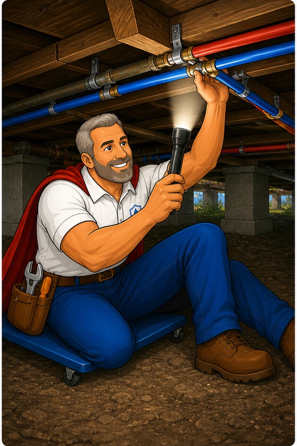 Ian handling Home Repiping in Navarro, California