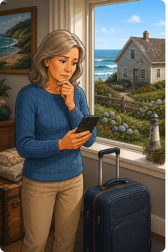 Cleone, California client discovering a plumbing problem before Smart Leak Protection arrives