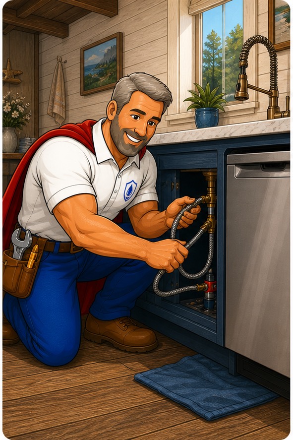Ian handling New Appliance Plumbing Installation in Albion, California