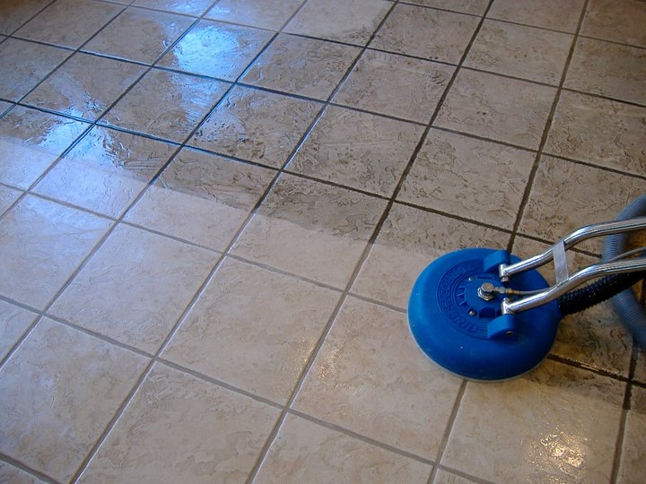 Spotless tile with freshly cleaned, bright grout lines restored by Premium Clean Pros