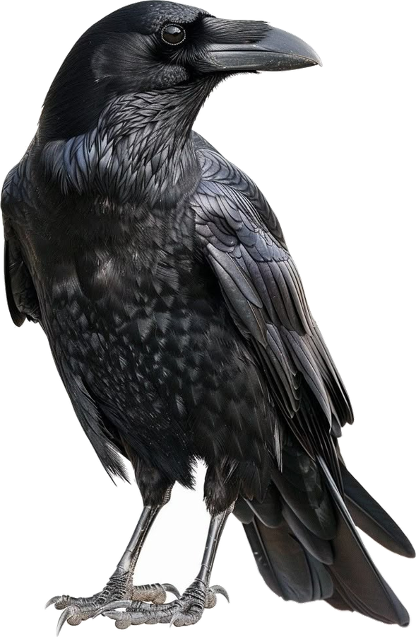 A black raven, observer — clue: translation