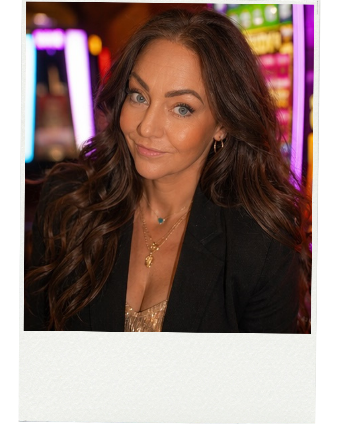 Veronica Dietz, polaroid portrait facing camera