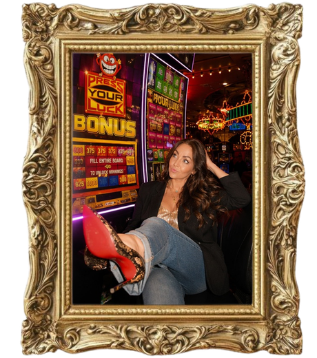 Veronica Dietz portrait in ornate gold frame