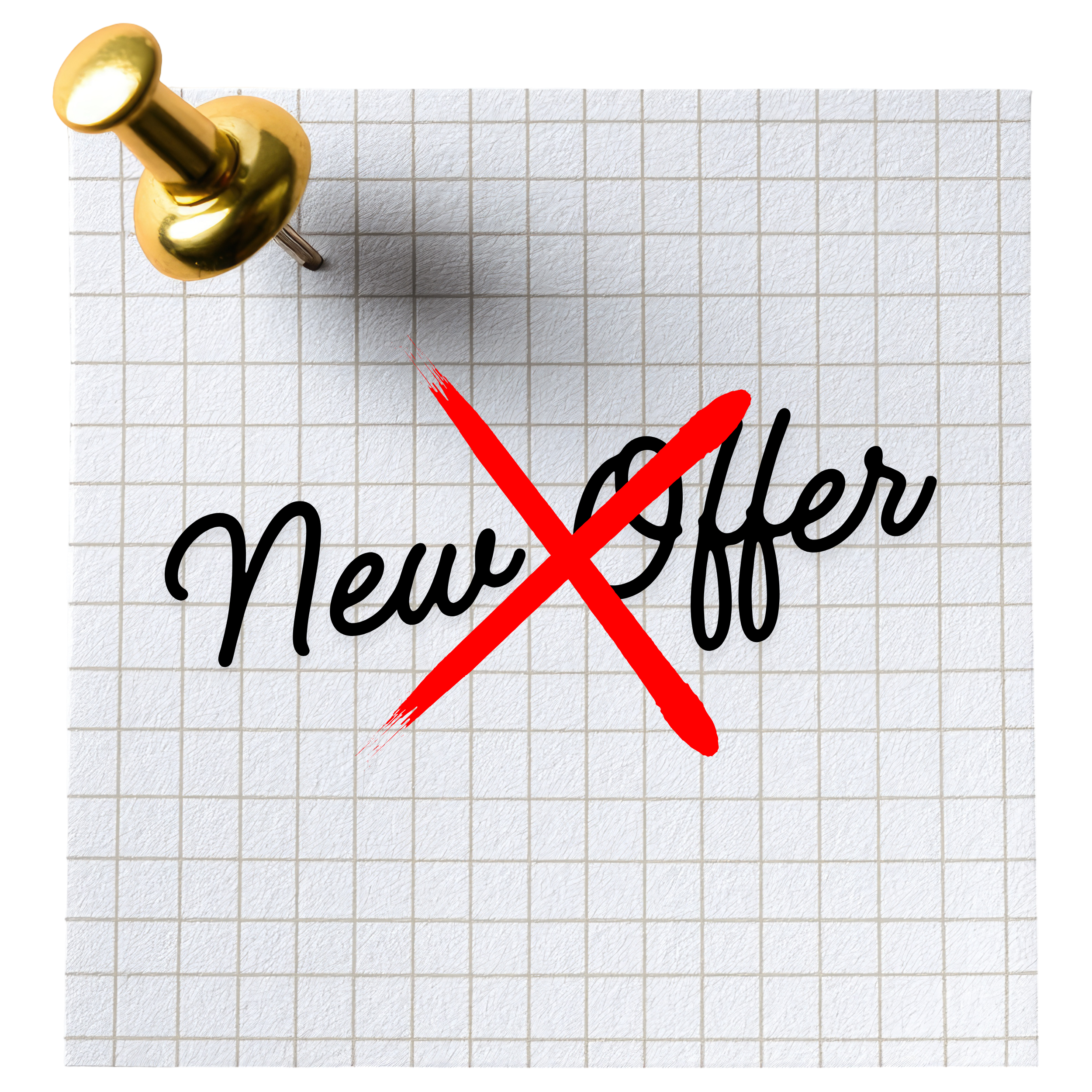New offer — crossed out