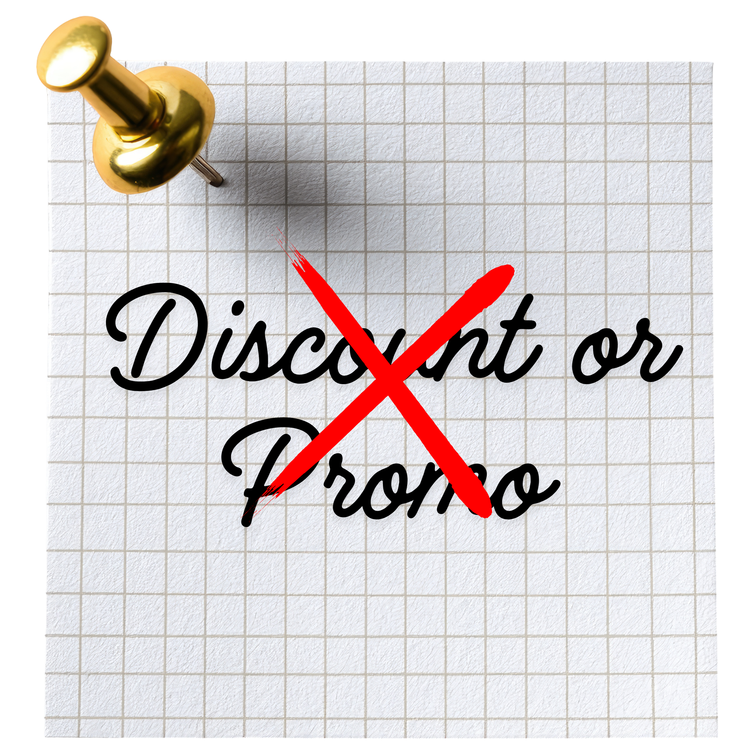 Discount or promo — crossed out