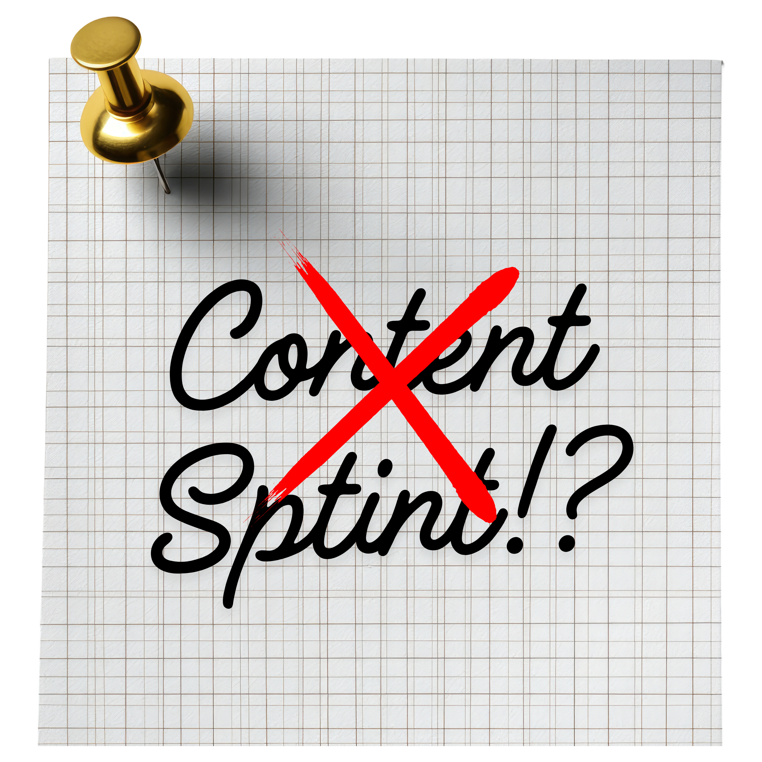 Content sprint — crossed out