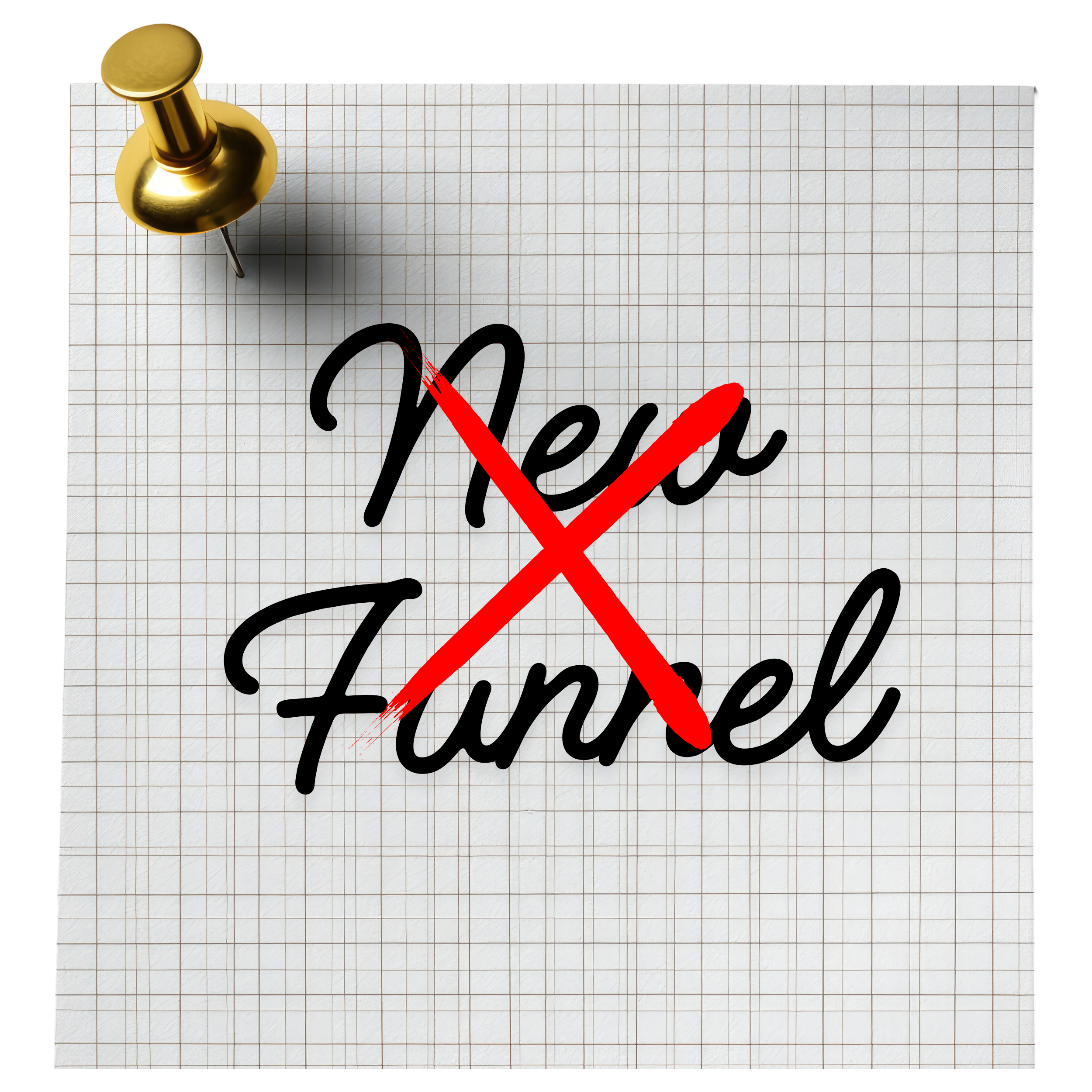 New funnel — crossed out