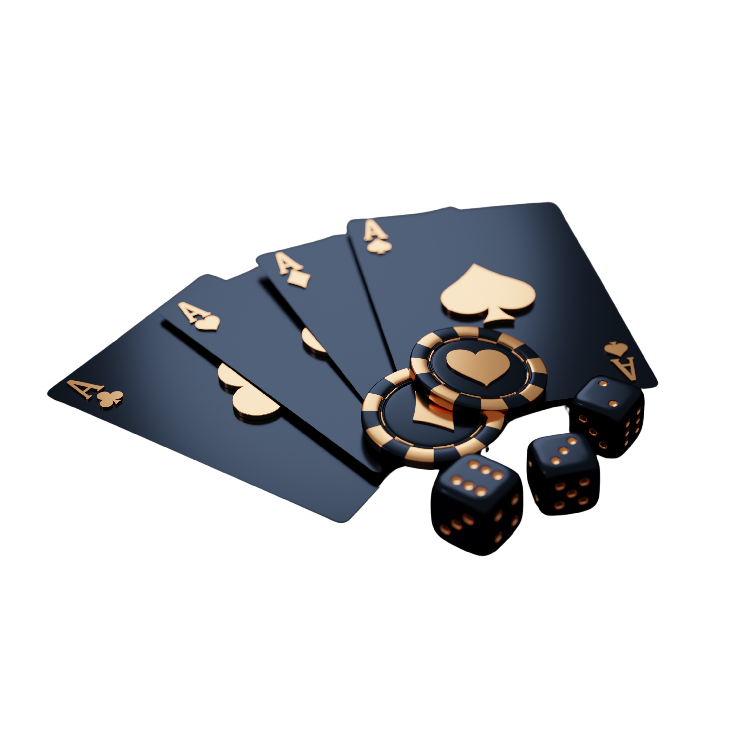 Poker chips and dealer button on a green felt table
