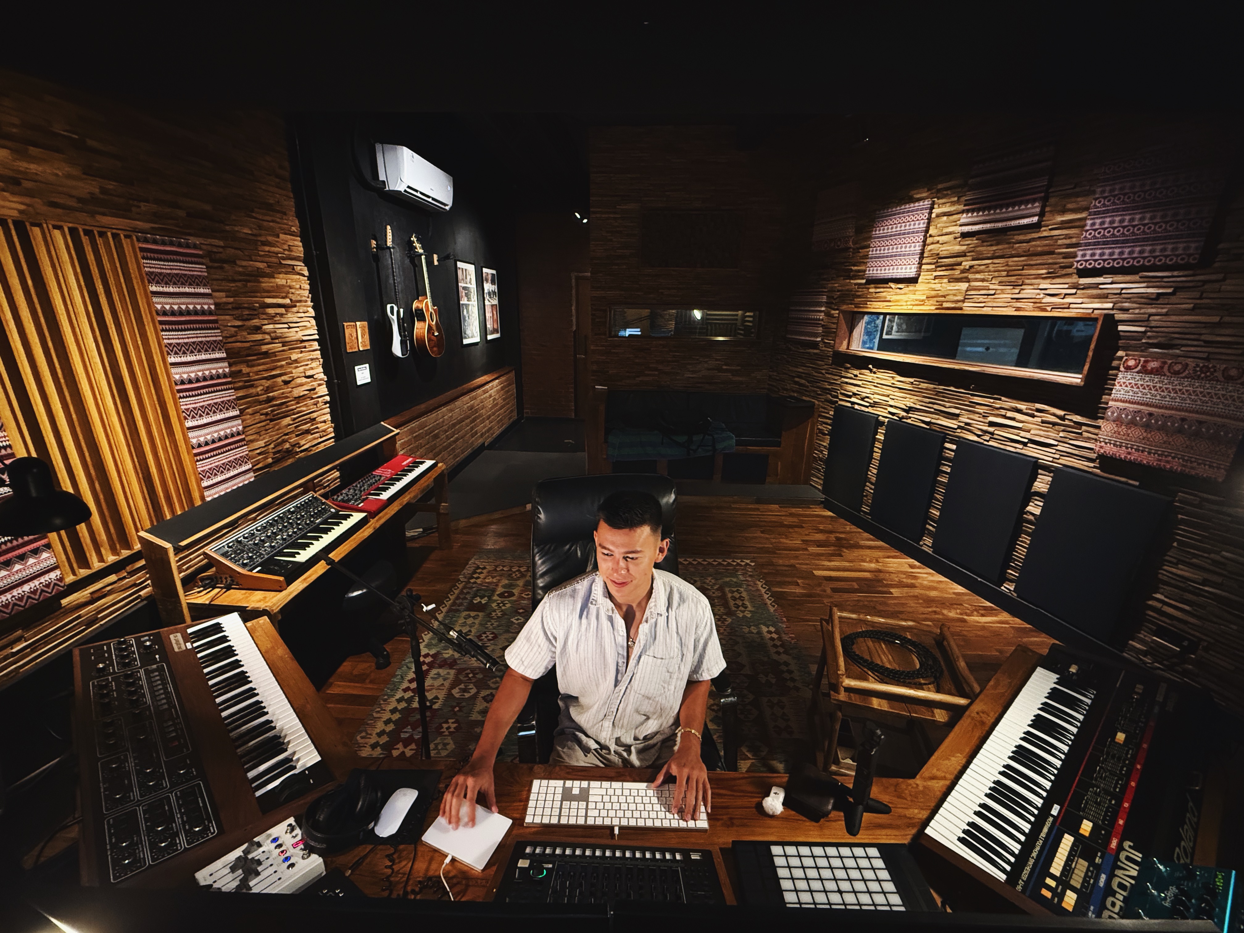 Ryan Reents in the studio
