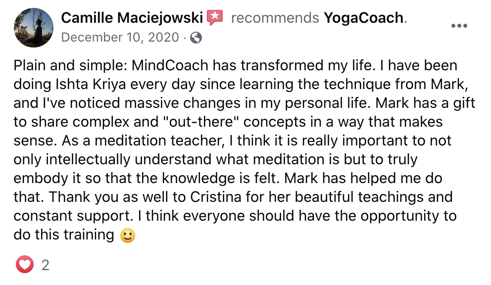 Student testimonial