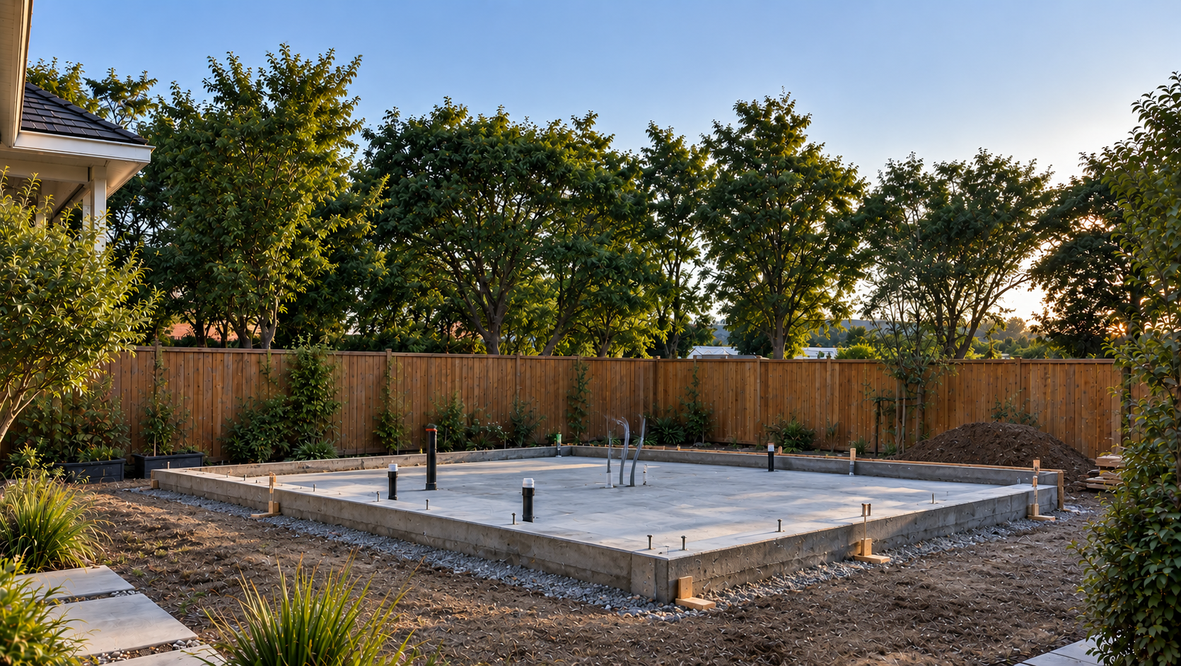 Foundation stage of CityPaks ADU construction