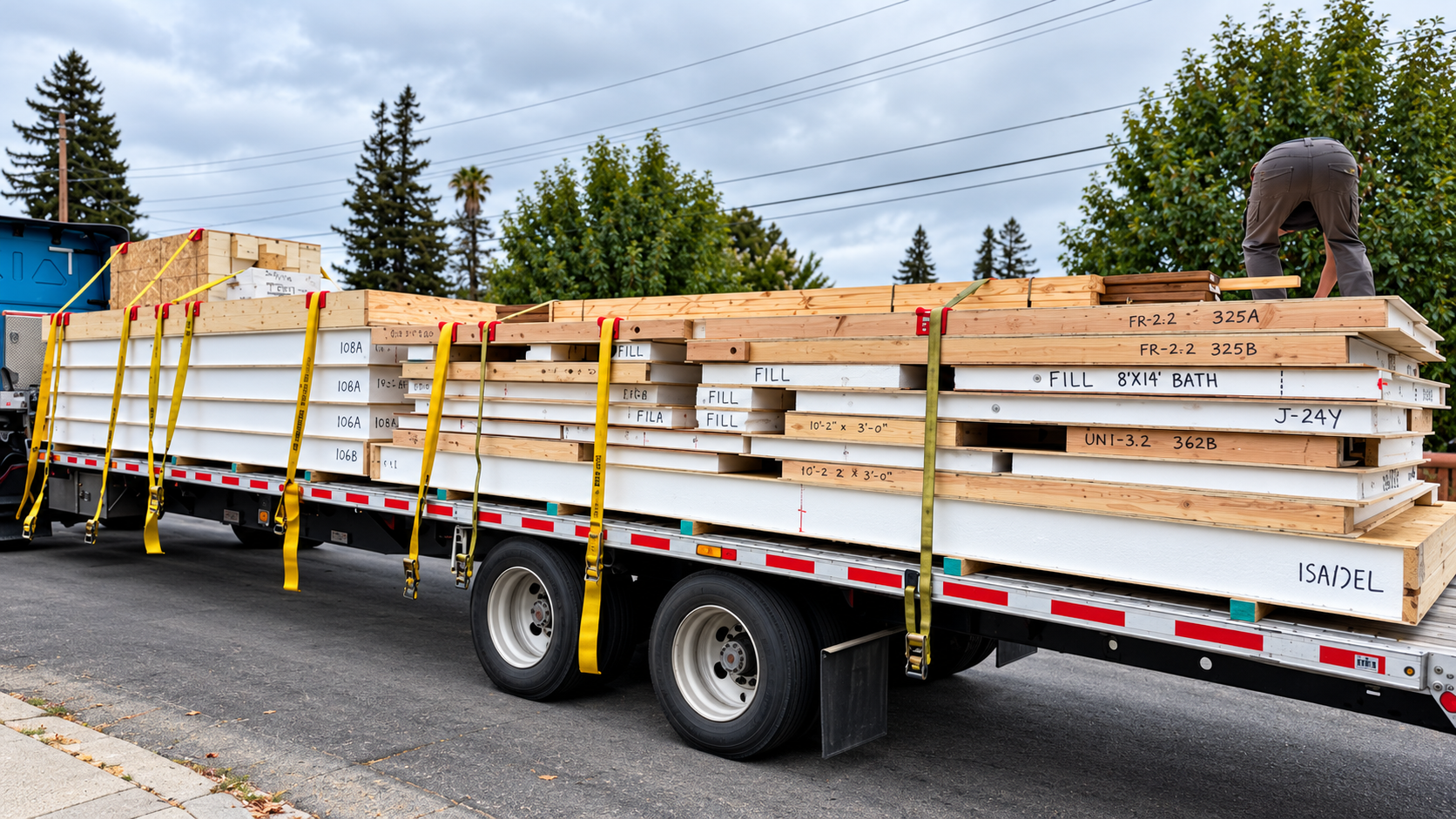 Panels Arrive stage of CityPaks ADU construction