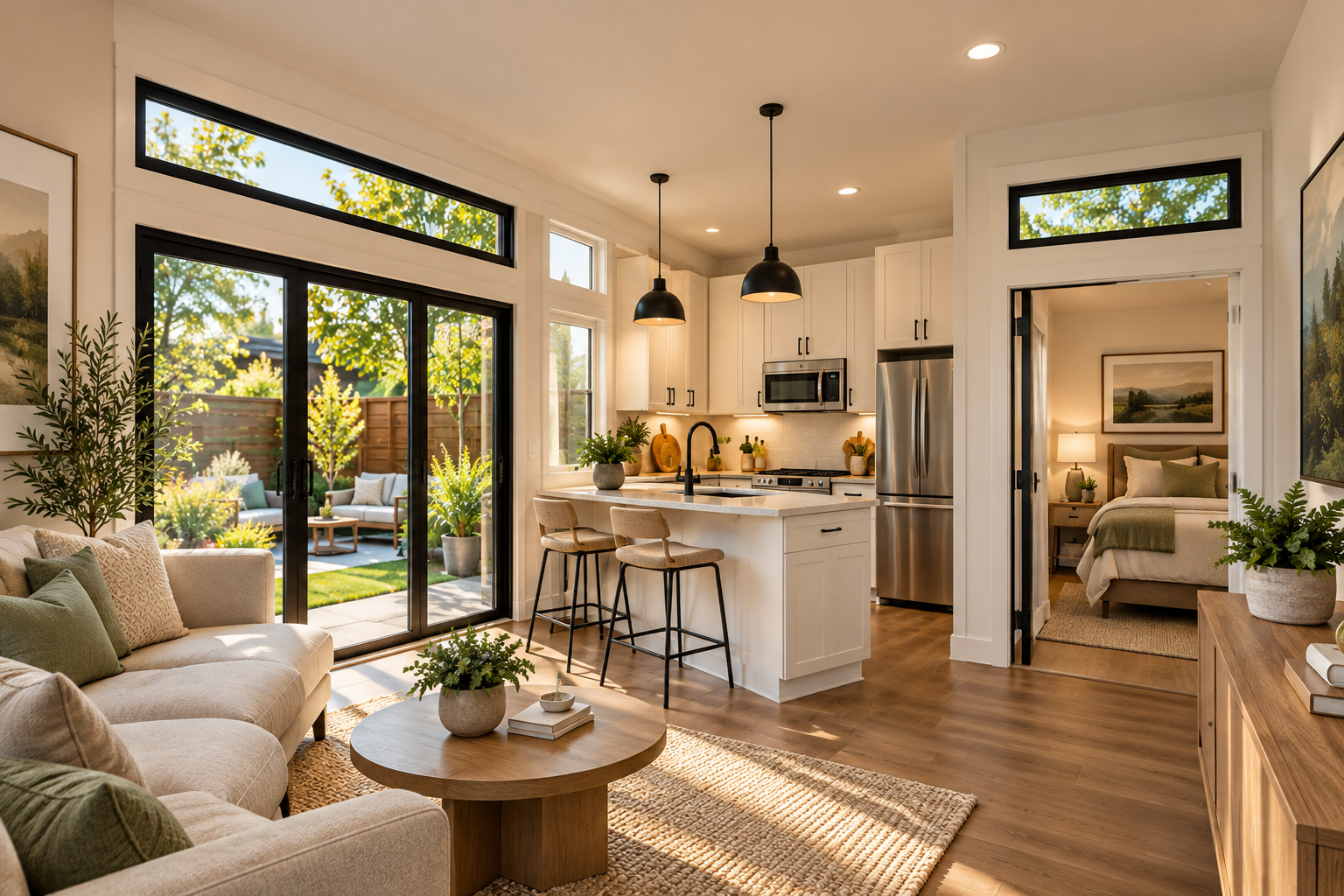 Refined residential interior of a CityPaks ADU