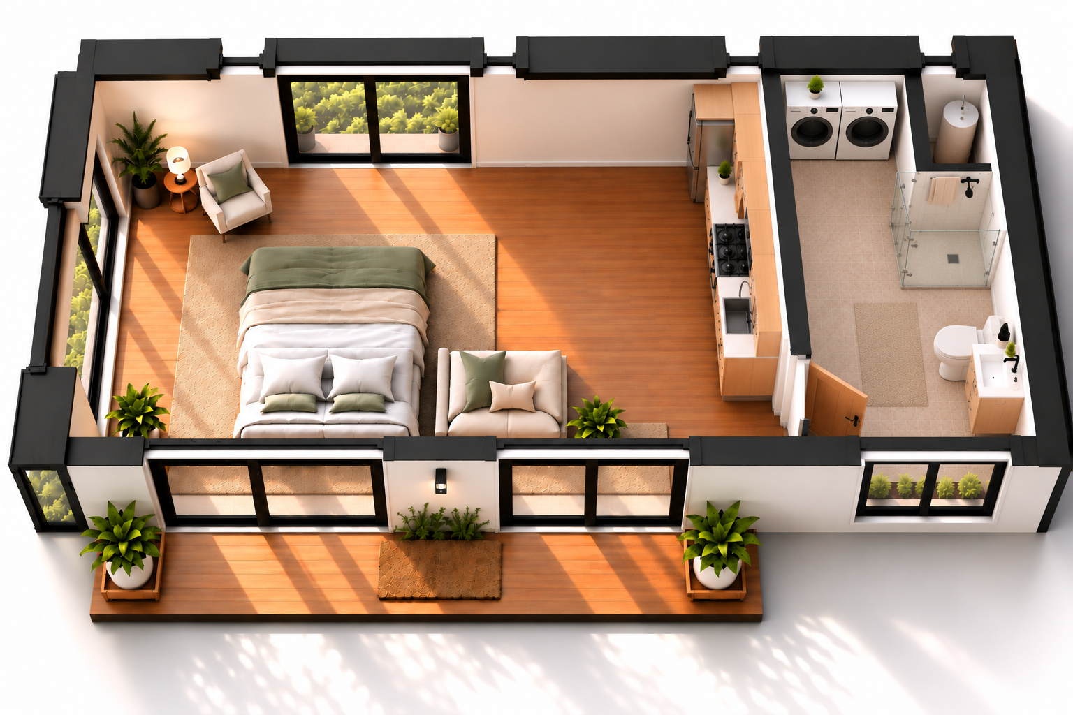 Straight Kitchen - Pak 0 kitchen layout plan