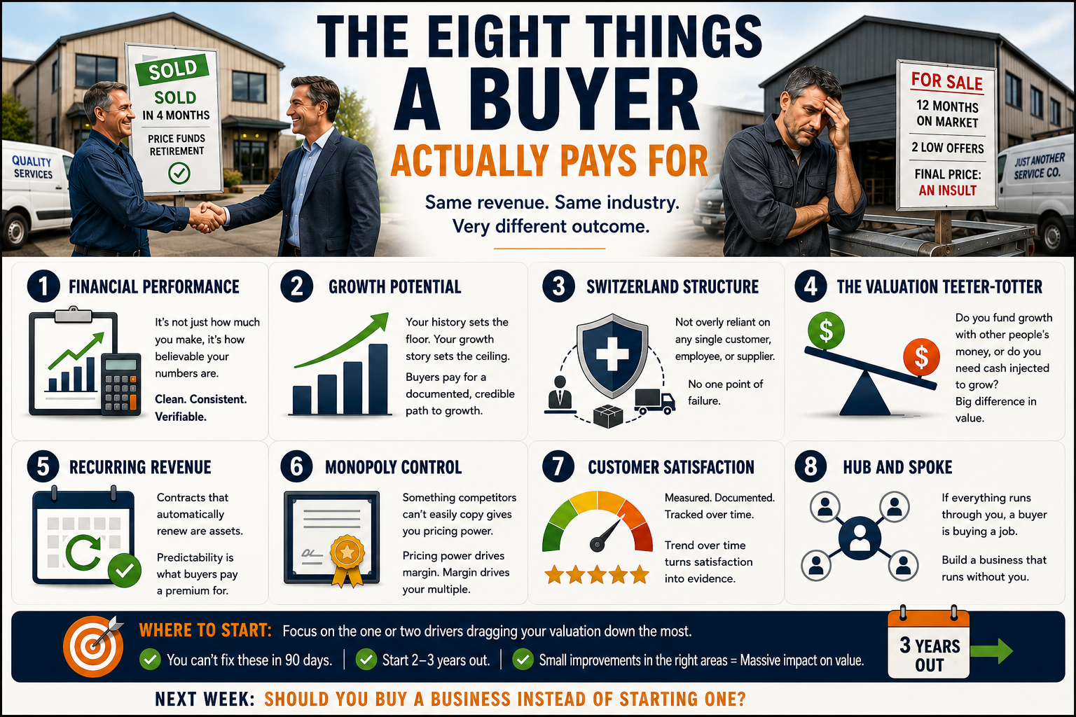 The Eight Things a Buyer Actually Pays For