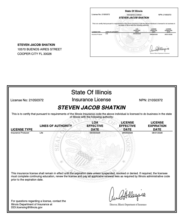 Illinois Life Insurance License