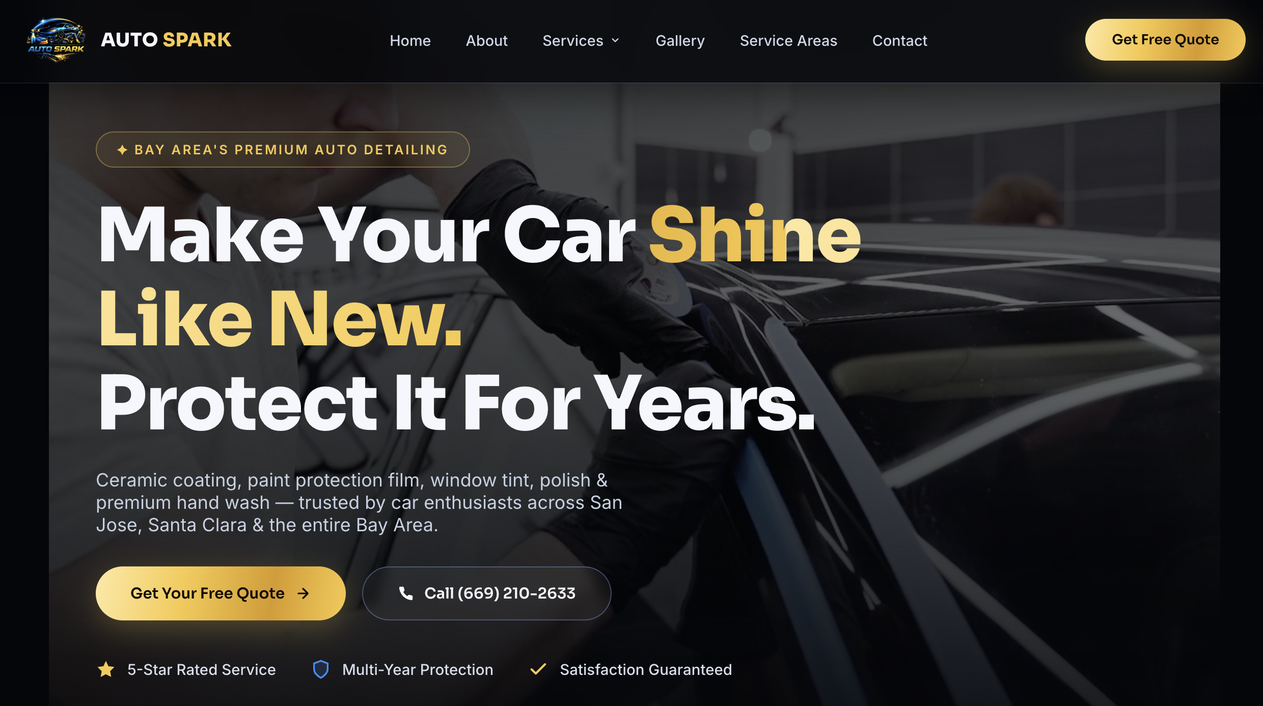 Auto Spark website built by BuildersReach