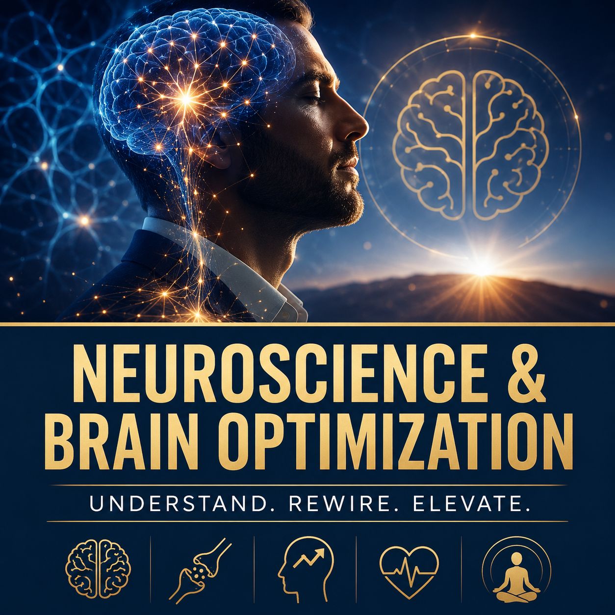 Neuroscience-based resilience training showing brain optimization, nervous system regulation, neuroplasticity, and leadership performance for high-stress professionals.