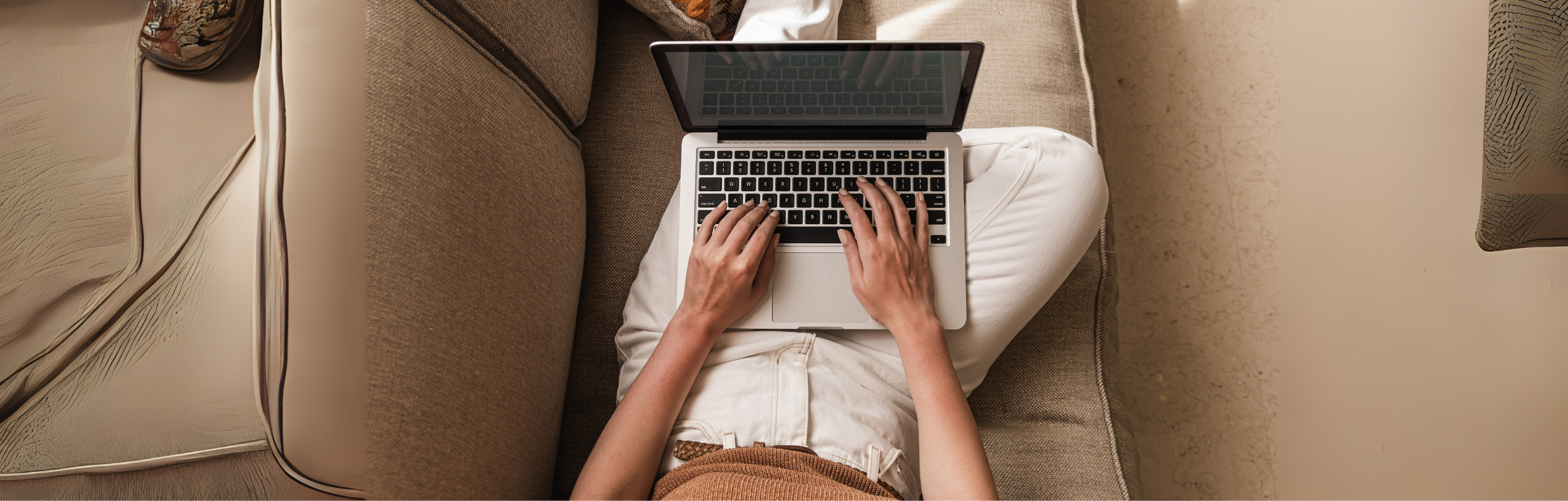 Business owner working on a laptop
