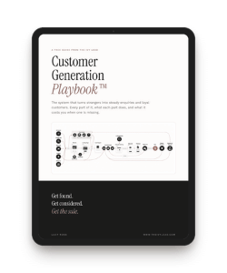 The Customer Generation Playbook™ on an iPad