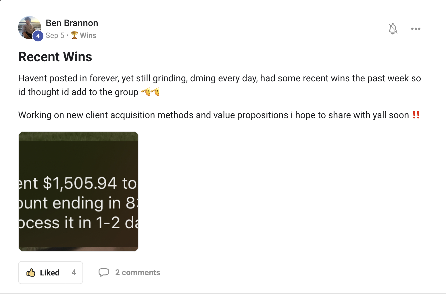 $1,505 While Still Learning