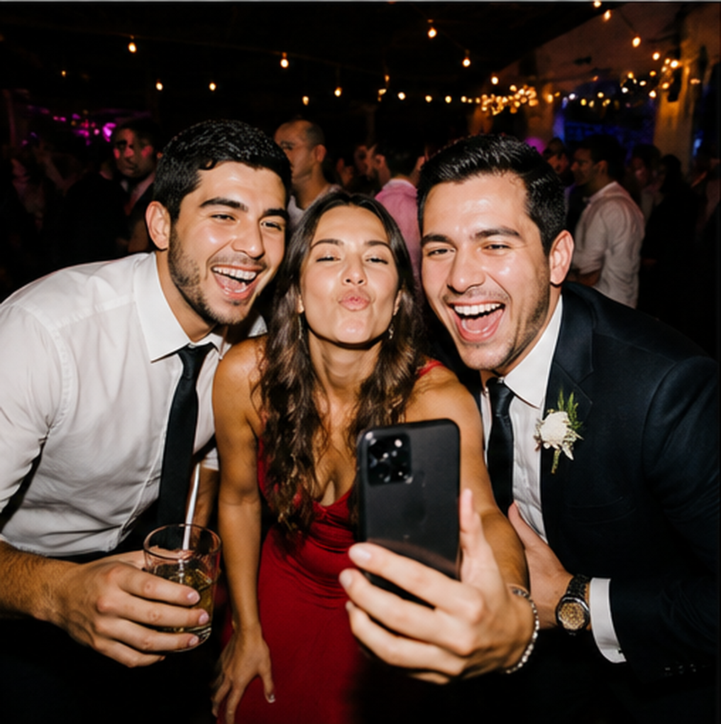 Friends celebrating together