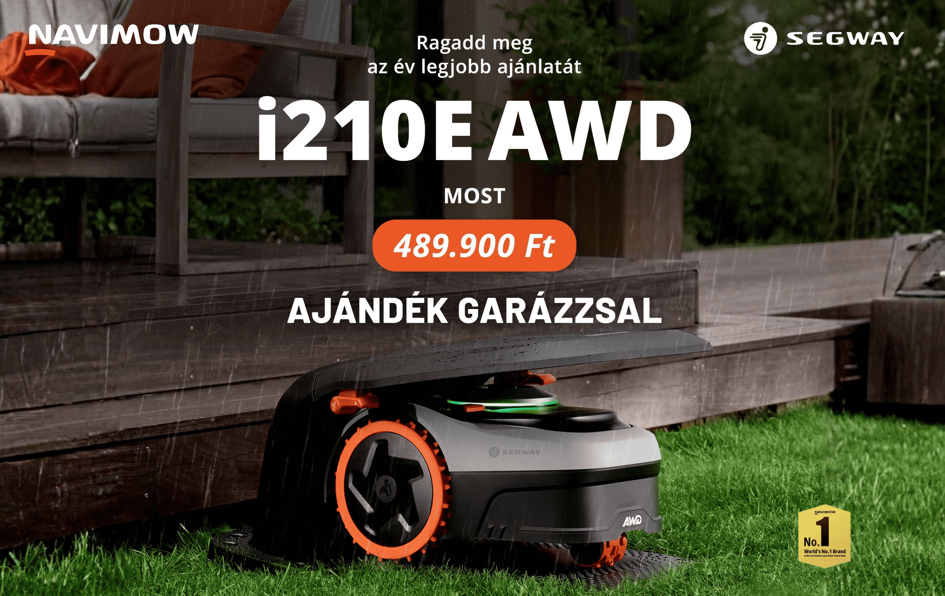 Robotfűnyíró garázs