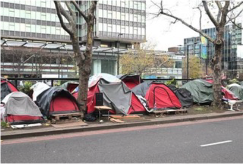 homelessness in tents