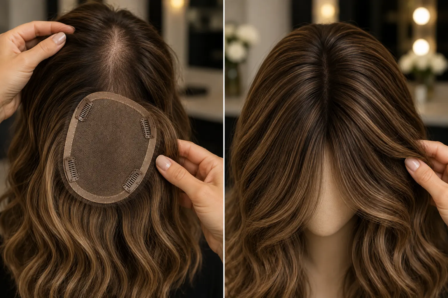 Wigs and hair toppers
