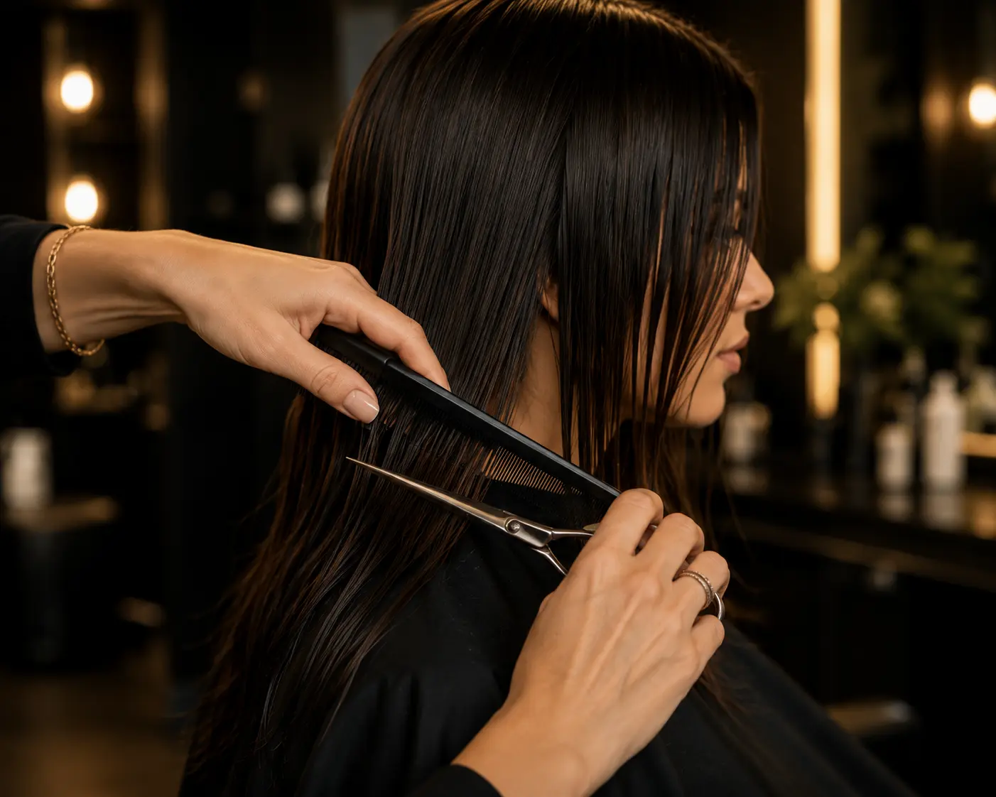 Professional haircut at Liz Hair Extensions