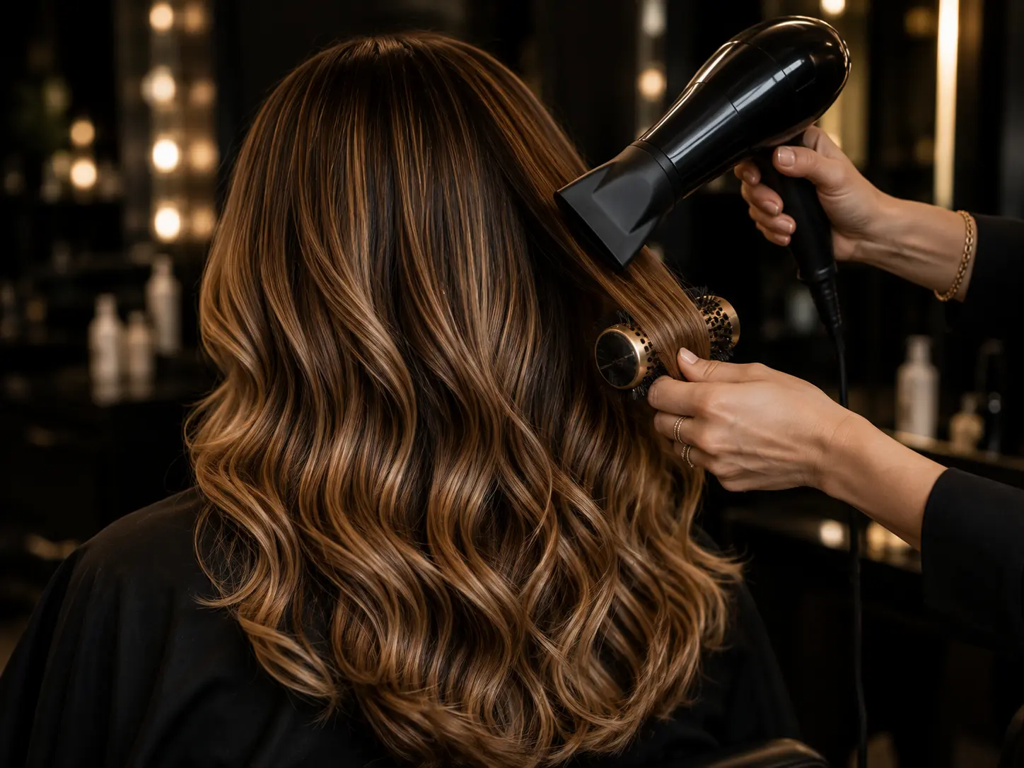 Professional salon blowout