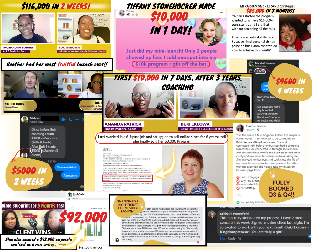 Client success collage