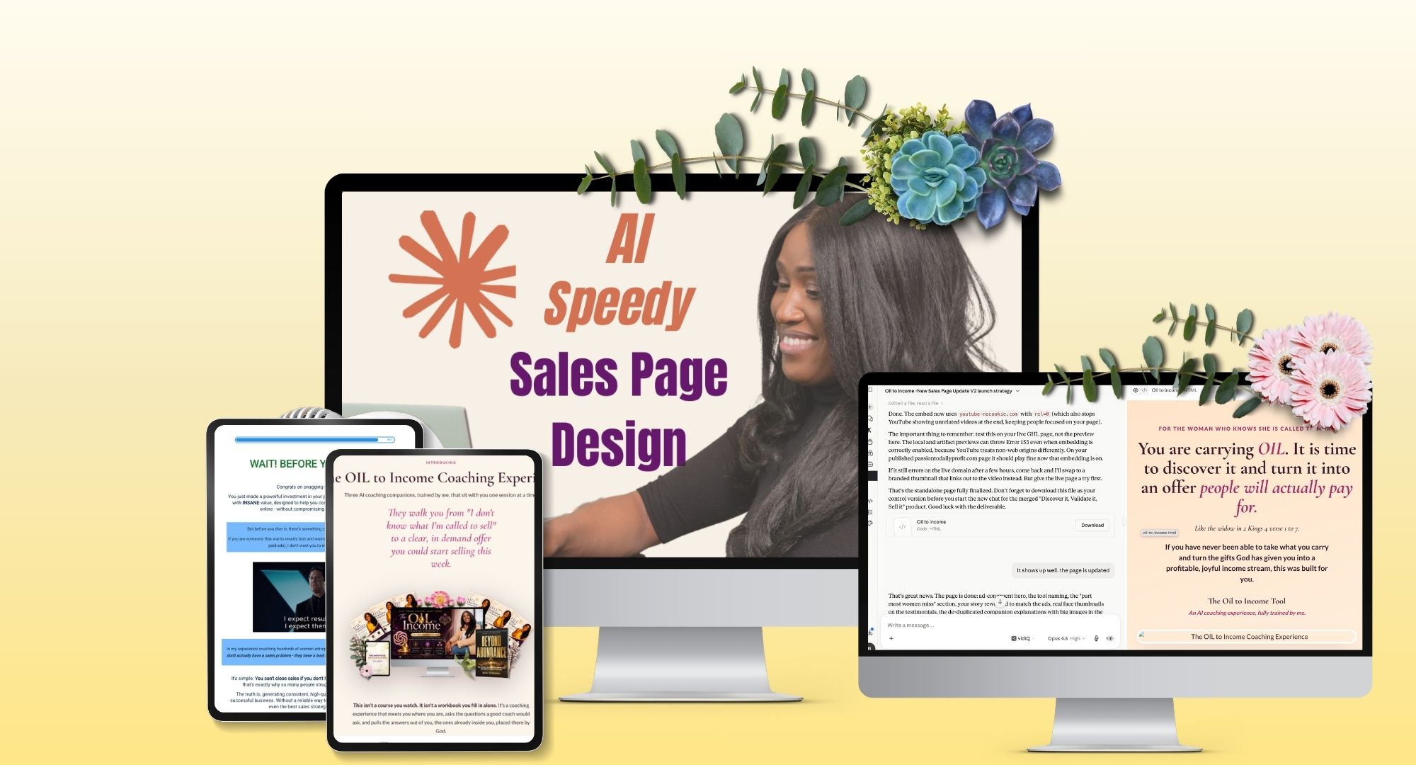 Build a speedy sales page with Claude