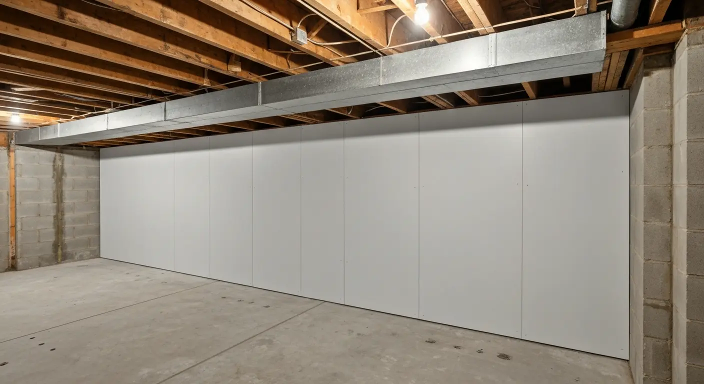 BrightWall basement wall panel installation