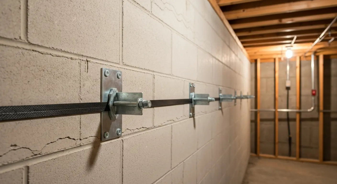 Wall anchor installation for bowing foundation walls