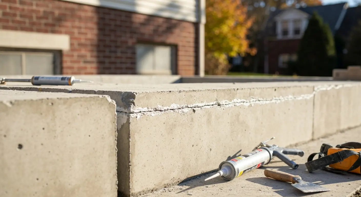 Foundation crack sealing process