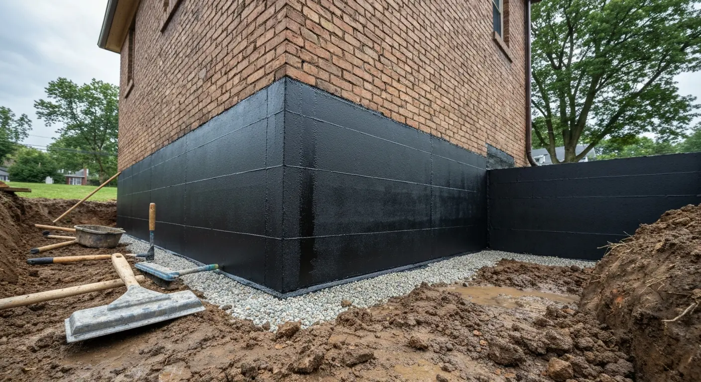 Exterior waterproofing installation