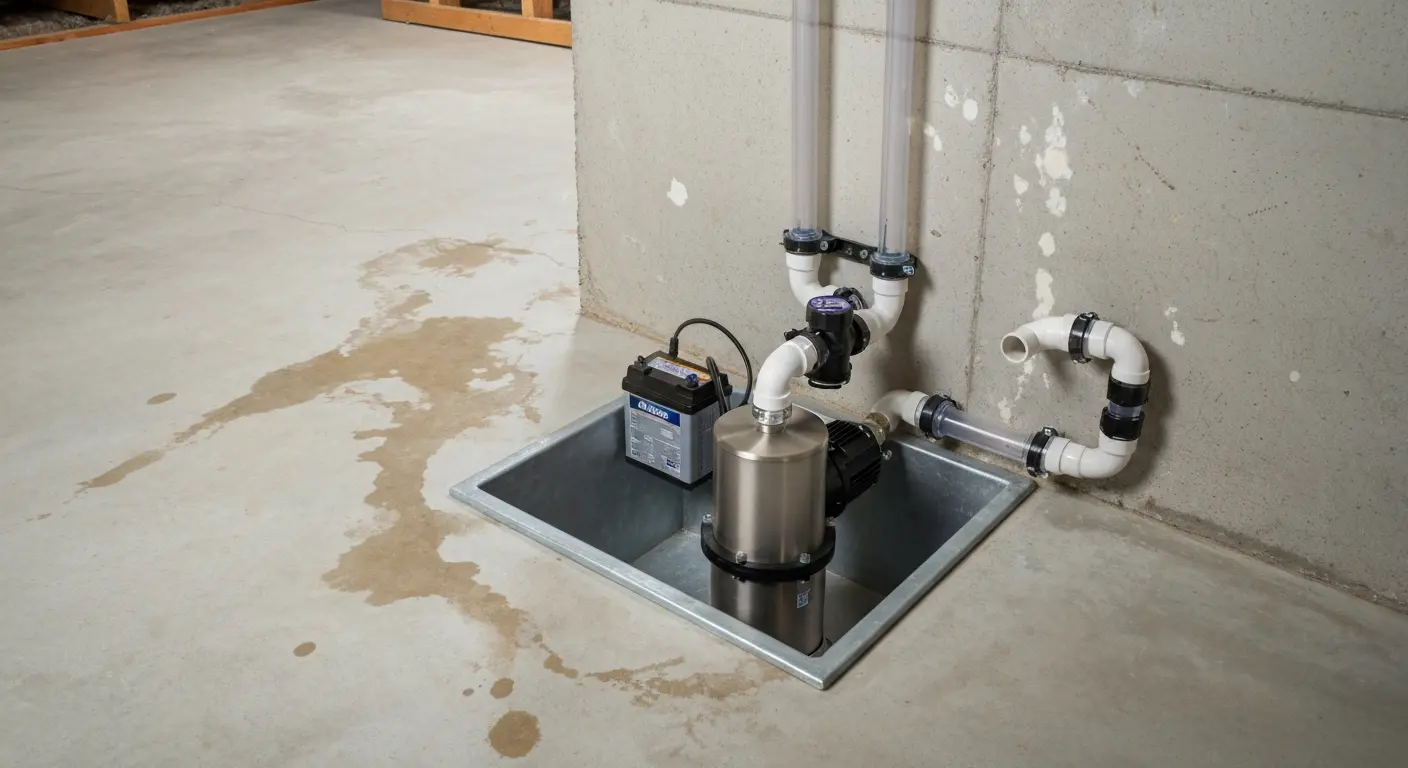Sump pump installation