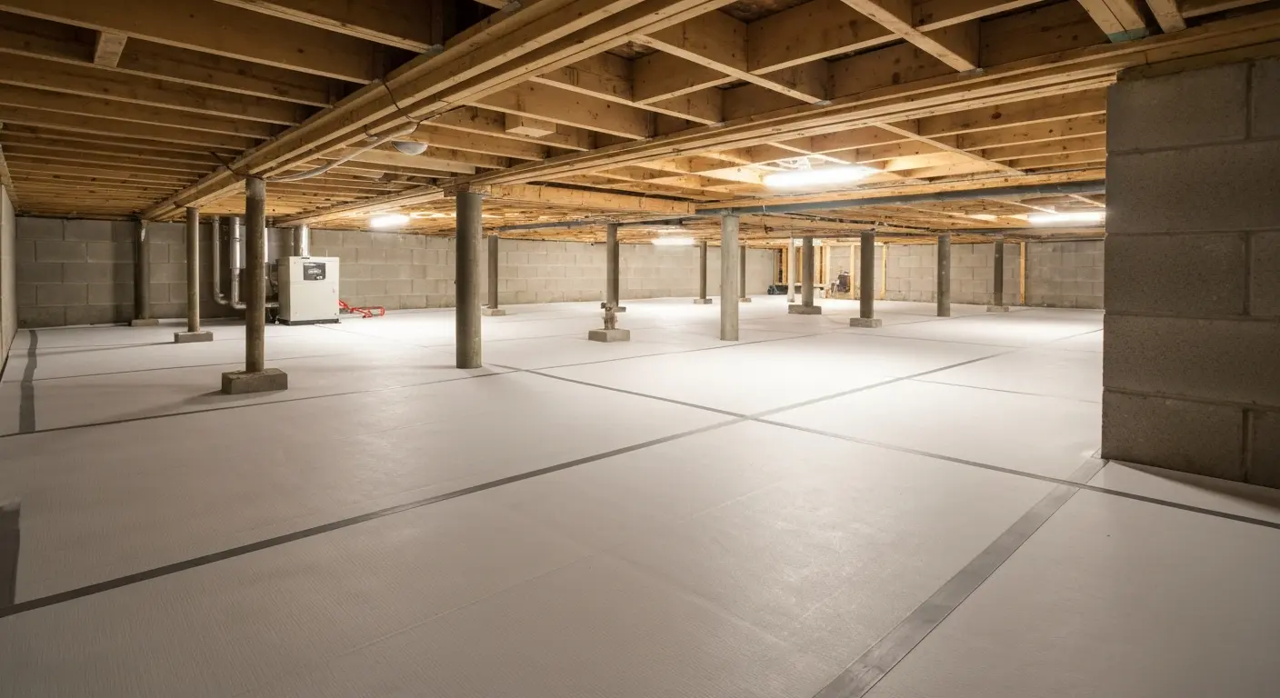 Crawl space encapsulation and moisture control