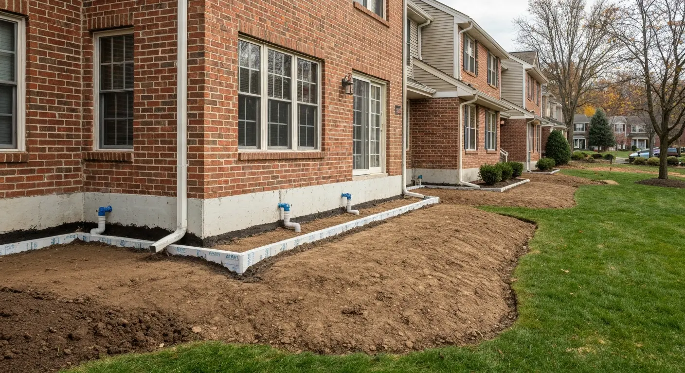 Exterior waterproofing and grading