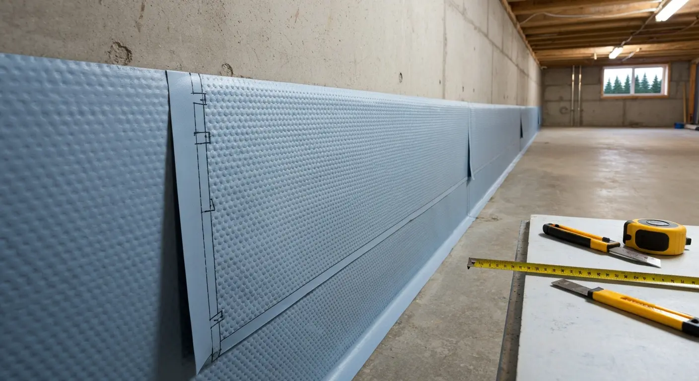 Basement waterproofing project