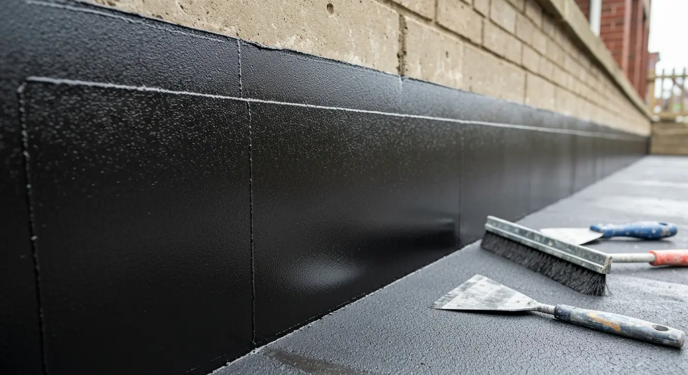 Exterior waterproofing membrane installation