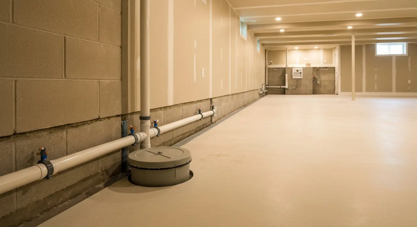 Basement waterproofing system