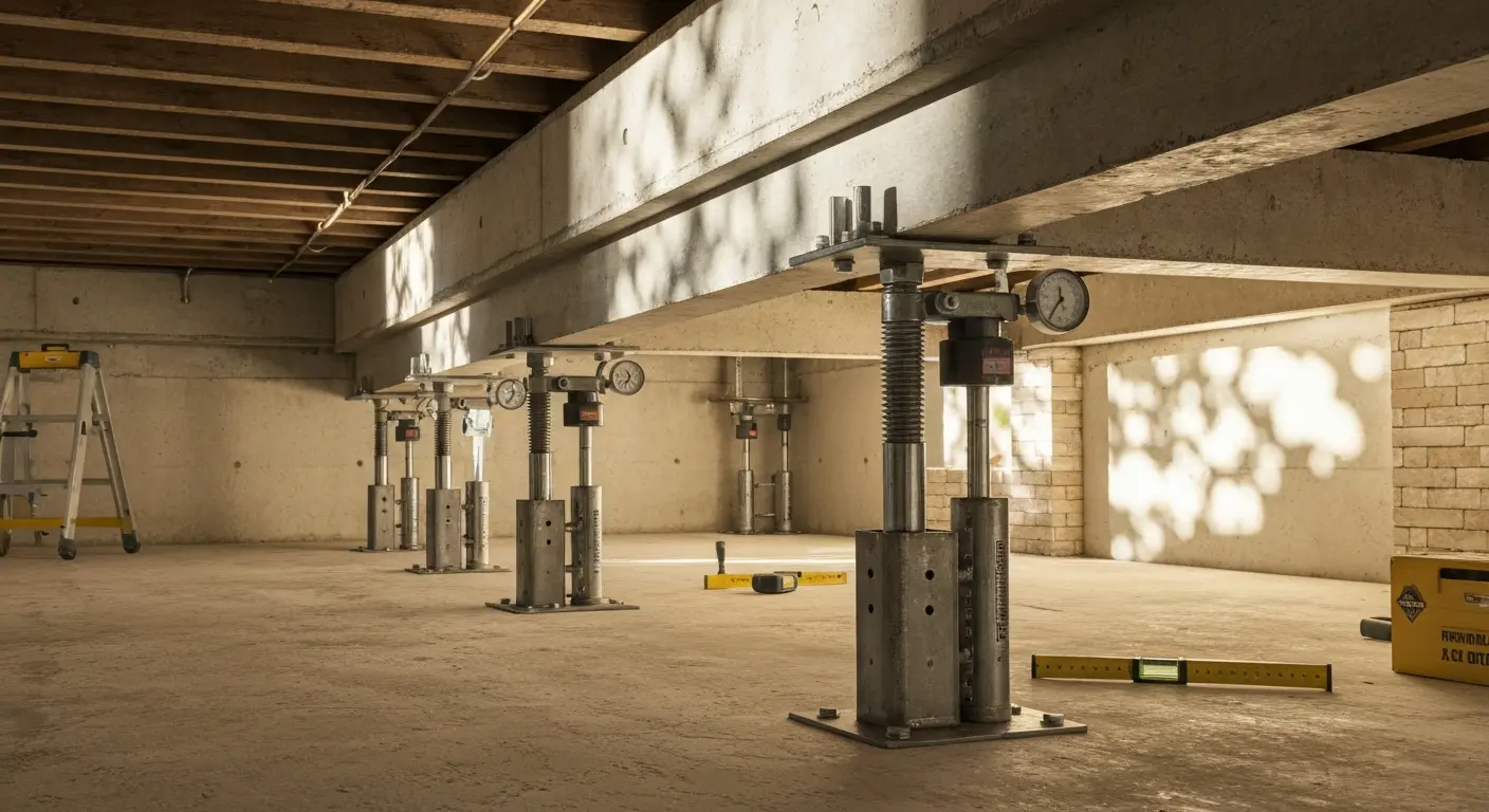 Foundation piers installed to address settlement