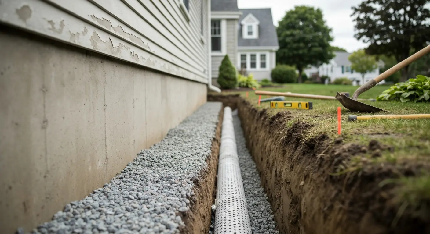 Exterior waterproofing work