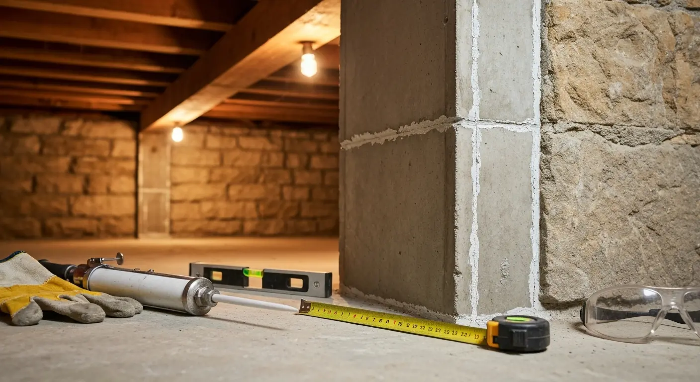 Foundation repair for cracked walls