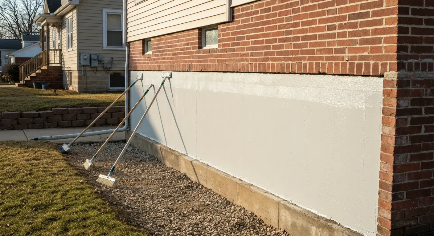 Exterior waterproofing work